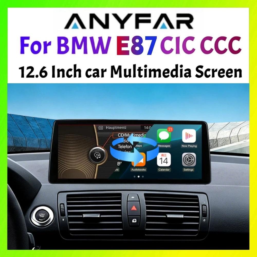 12.6 inch Ultra Wide Linux Screen Upgrade for BMW E87 1 Series 2006-2007 CCC 2008-2011 CIC | AUTOKITSHOP