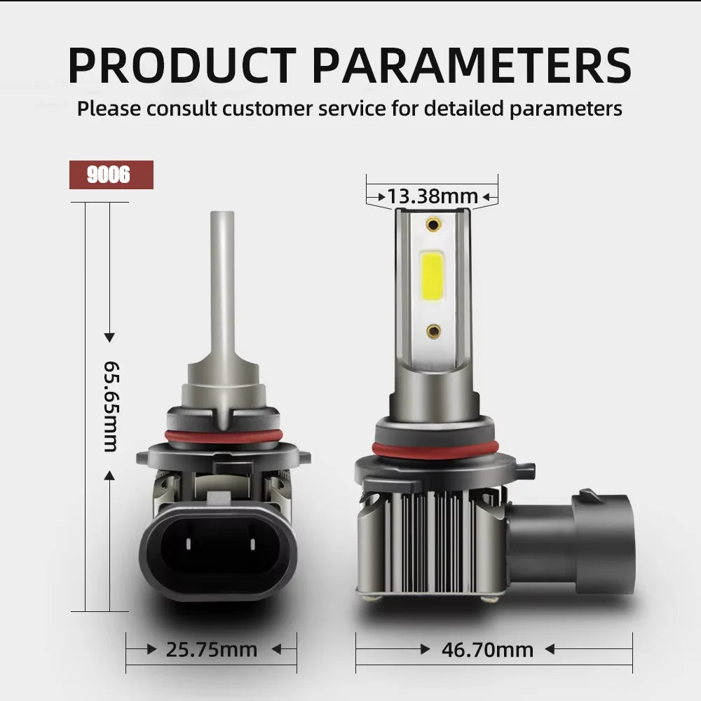 9006 Fog Lamps 20000LM Canbus 90W LED Fog Lights 6000K White Super Bright For Mitsubishi P