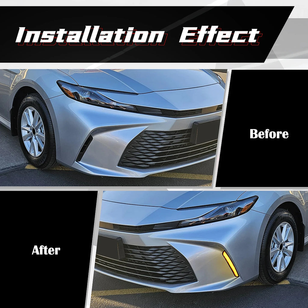For Toyota Camry 2024 2025 9th Gen LED DRL Daytime Running Lights Turn Signal Lamps White  | AUTOKITSHOP