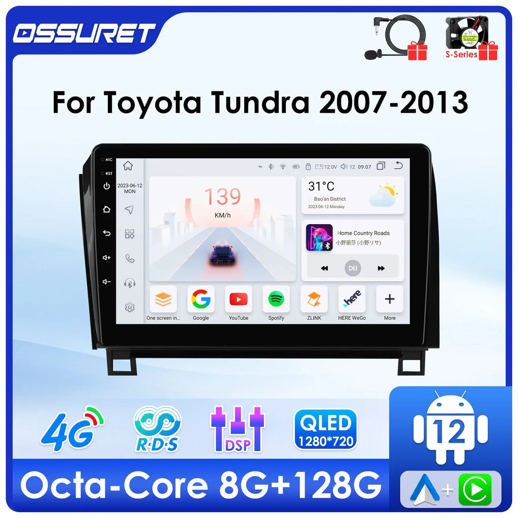 6115 DSP Carplay For Toyota Tundra 2007-2013 Multimedia Android 12 Car radio Video player