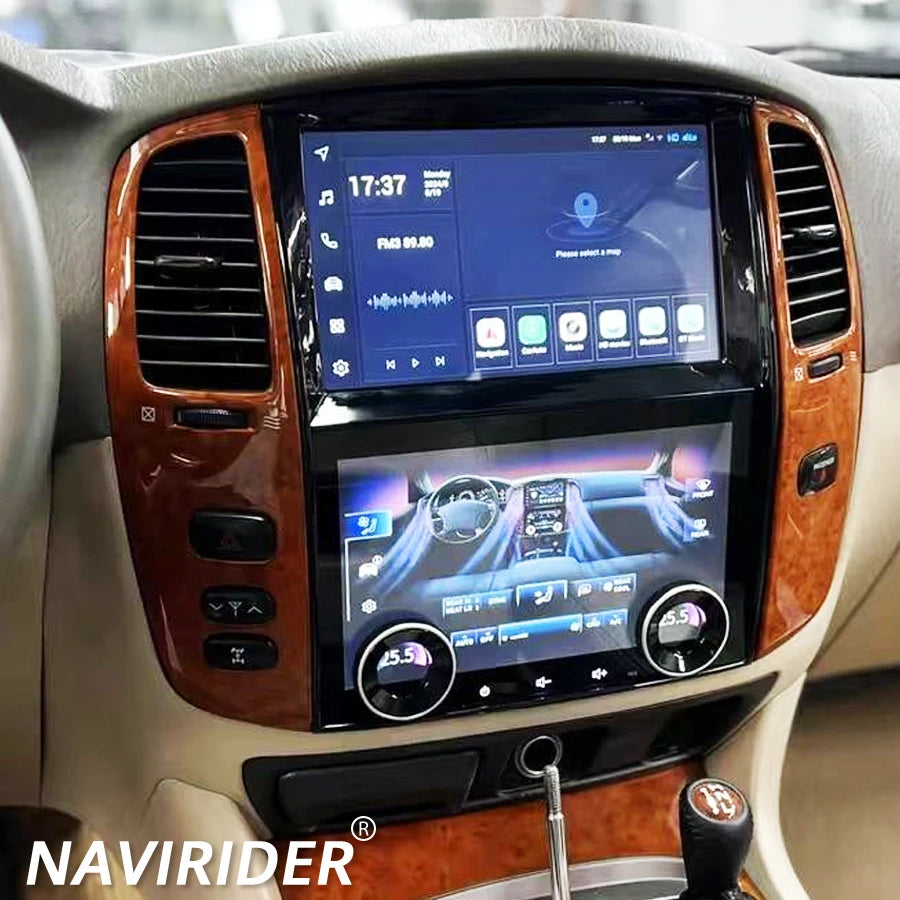 Carplay Video Player New Android 13 Screen+Ac Panel For Toyota Land Cruiser LC100 For Lexu