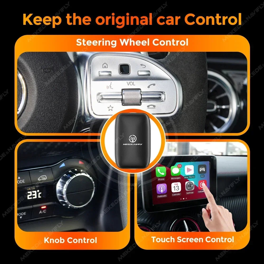 Wired To Wireless CarPlay Android Auto Ai Box for Netflix TV YouTube for Ford Toyota Volvo | AUTOKITSHOP