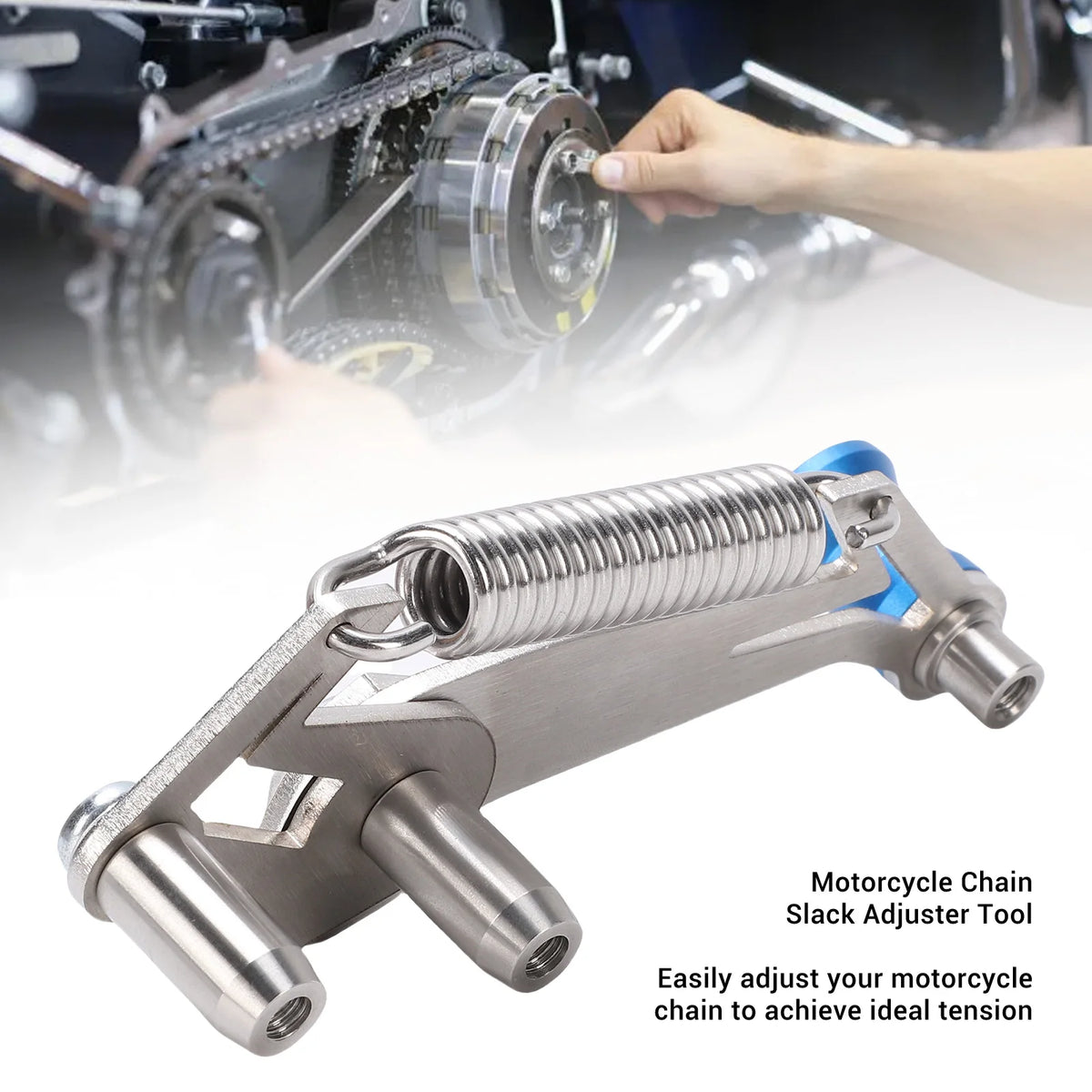 Motorcycle Chain Slack Adjuster Tool 304 Stainless Steel Quick Precise Chain Slack Adjustment Sl - Automotive LED Light