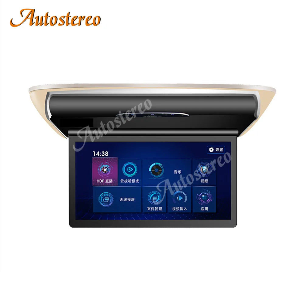 15.6 Inch 2K Screen Car Toproof Monitor Android Universal Entertainment Headrest Display T