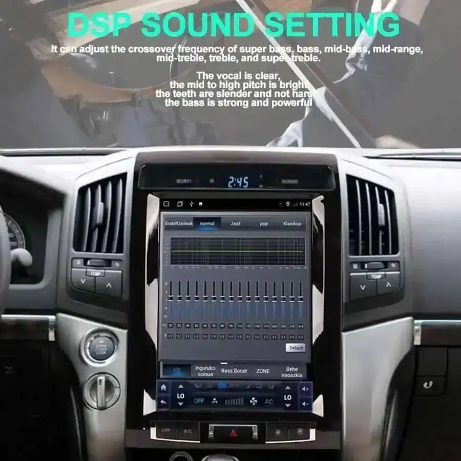 Android 15 Car Multimedia Video Player 256GB GPS DSP Navi For TOYOTA LAND CRUISER LC200 20
