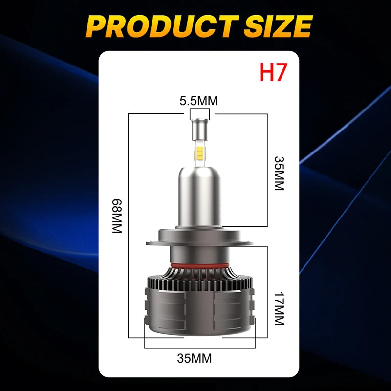 4800W H7 H4 LED Headlight CANBUS H1 H8 H9 H11 9005 HB3 9006 HB4 9012 HIR2 Led Bulbs For Ca