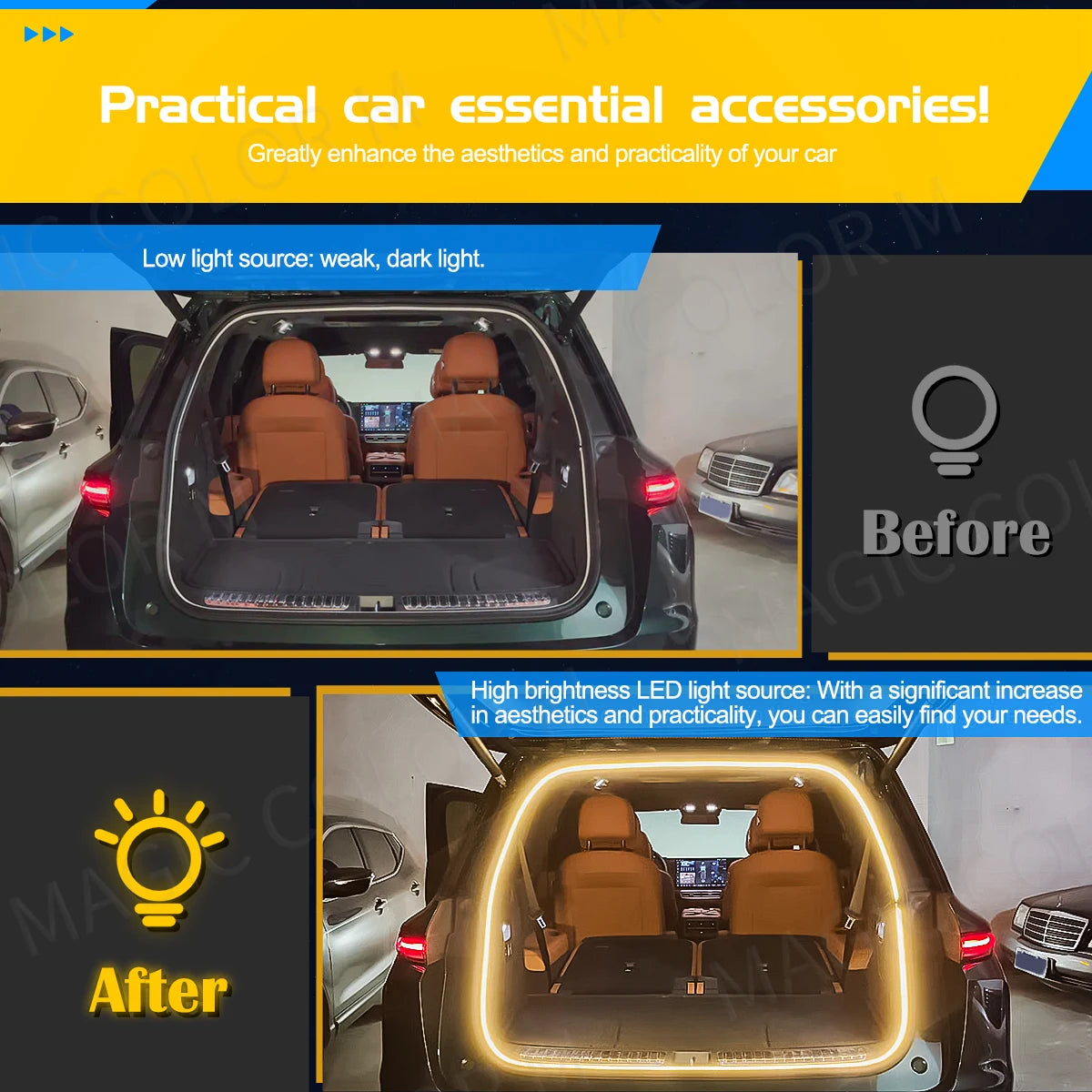 RGB - Atmosphere Lamp - for Tesla - Car Interior Lighting | AUTOKITSHOP