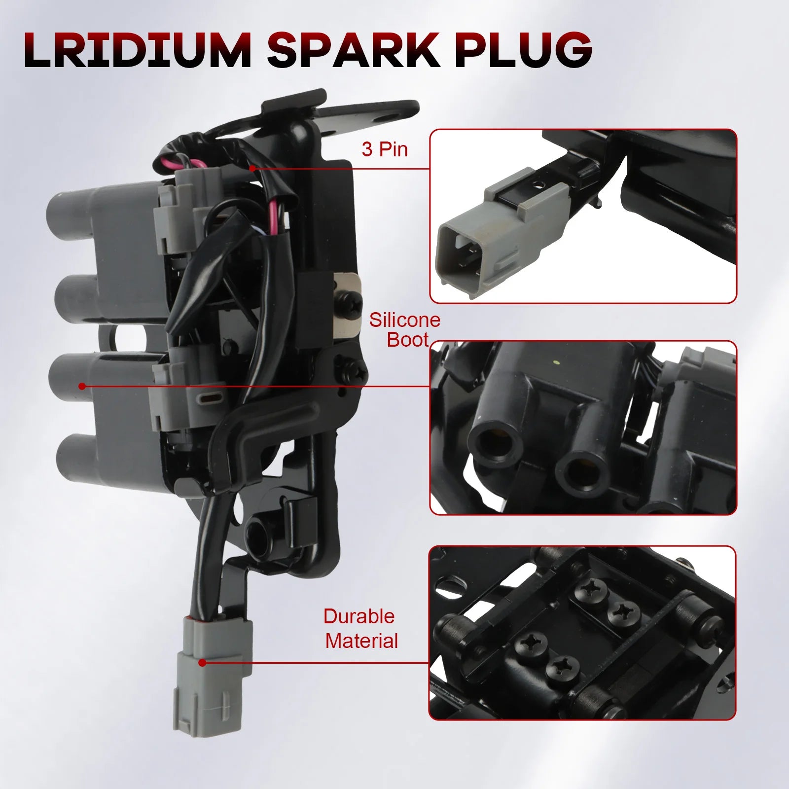 UF419 4503 4Pcs Iridium Spark Plugs And Ignition Coils For Hyundai Elantra Tiburon Tucson