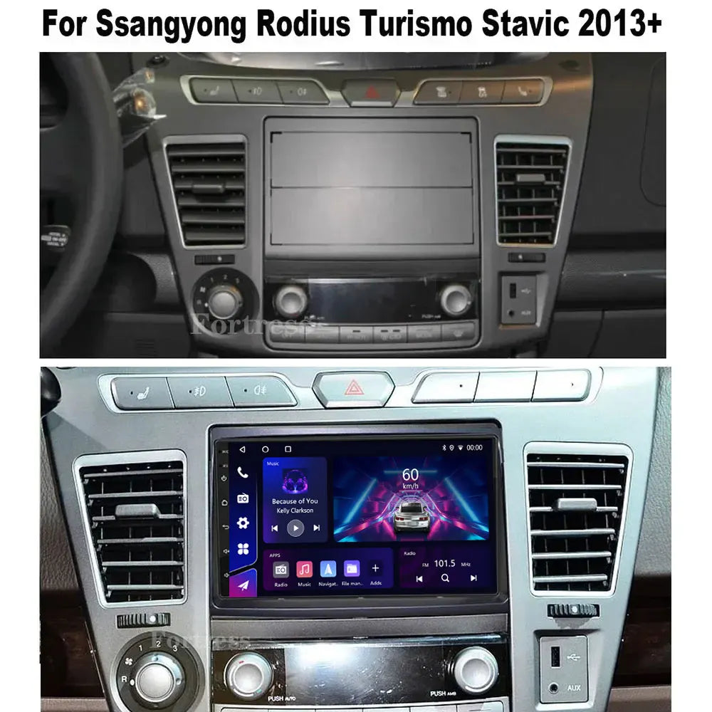 Car Radio Carplay For Ssangyong Rodius Turismo Stavic 2013+ Navigation GPS Android Auto St