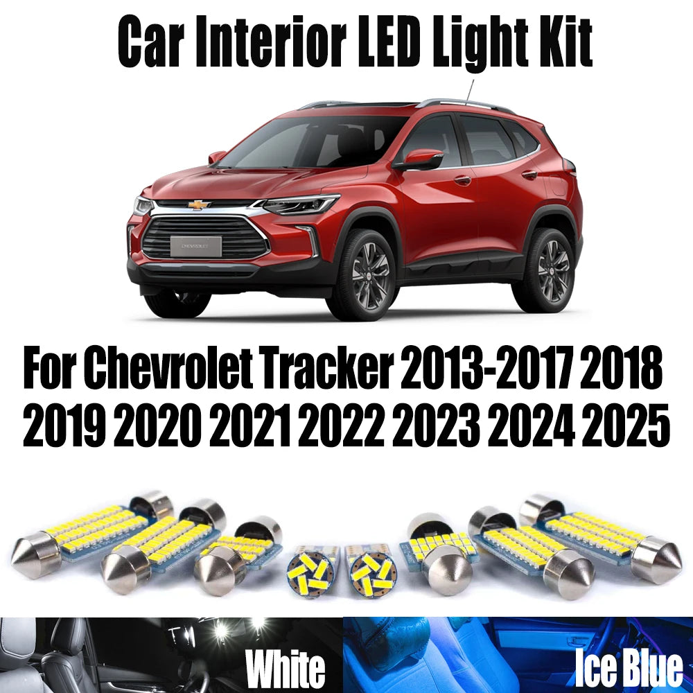 LED Interior Light Kit for Chevrolet Tracker 2013- 2020 - Canbus Dome Map Door Trunk Bulbs | AUTOKITSHOP