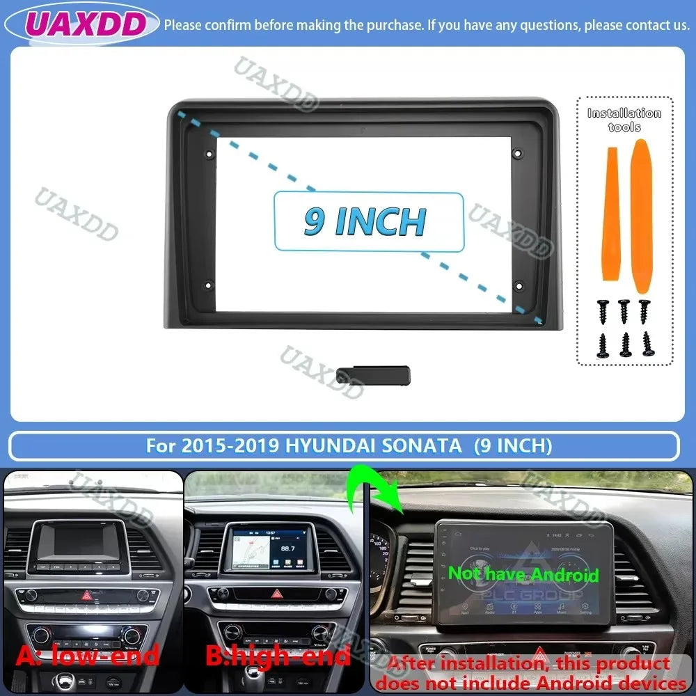 For 2018 Hyundai sonata 9inch DVD MP3 radio android stereo frame panel fascia dashboard au