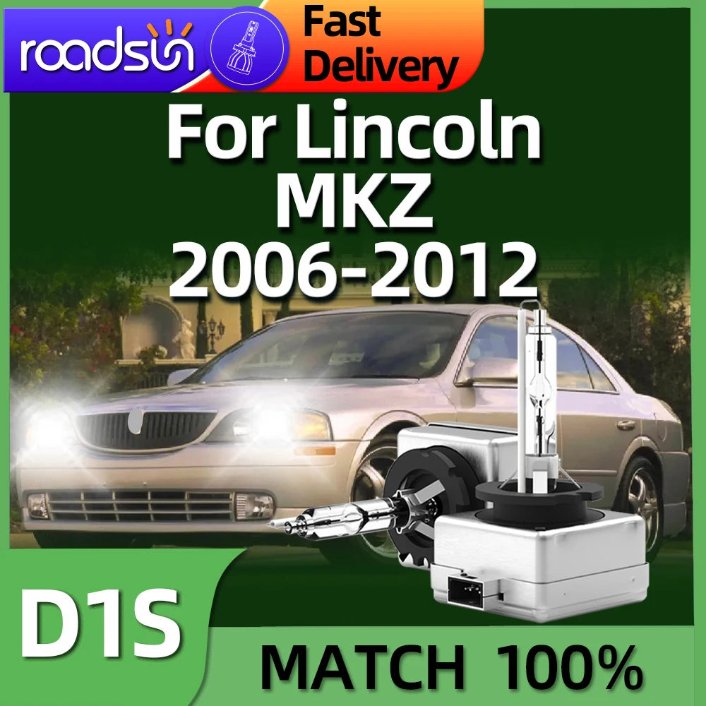 D1S 6000K HID Bulbs Xenon Headlight 35W High Bright Headlamp For Lincoln MKZ 2006 2007 200