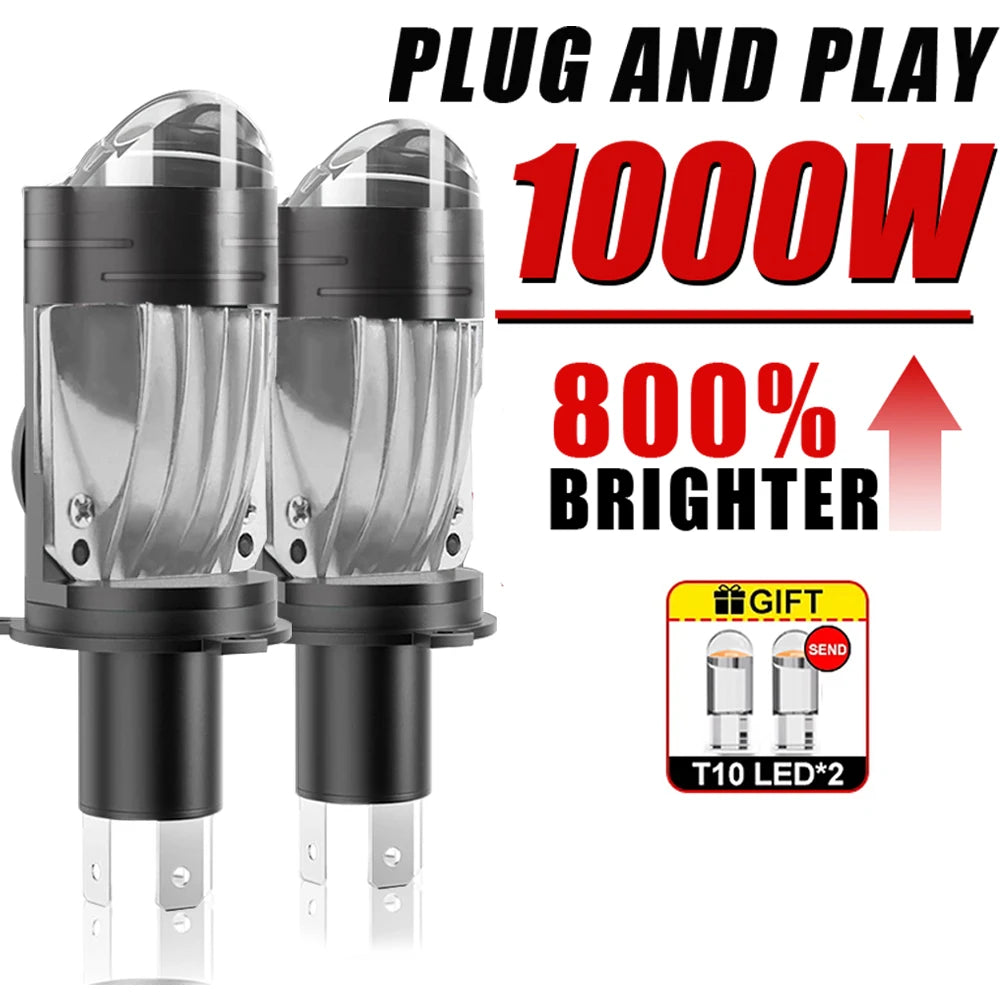 H4 Bi LED Projector Lens LED Car Headlight Bulbs 90000LM 180W CANBUS Turbo Lamps Auto/Moto