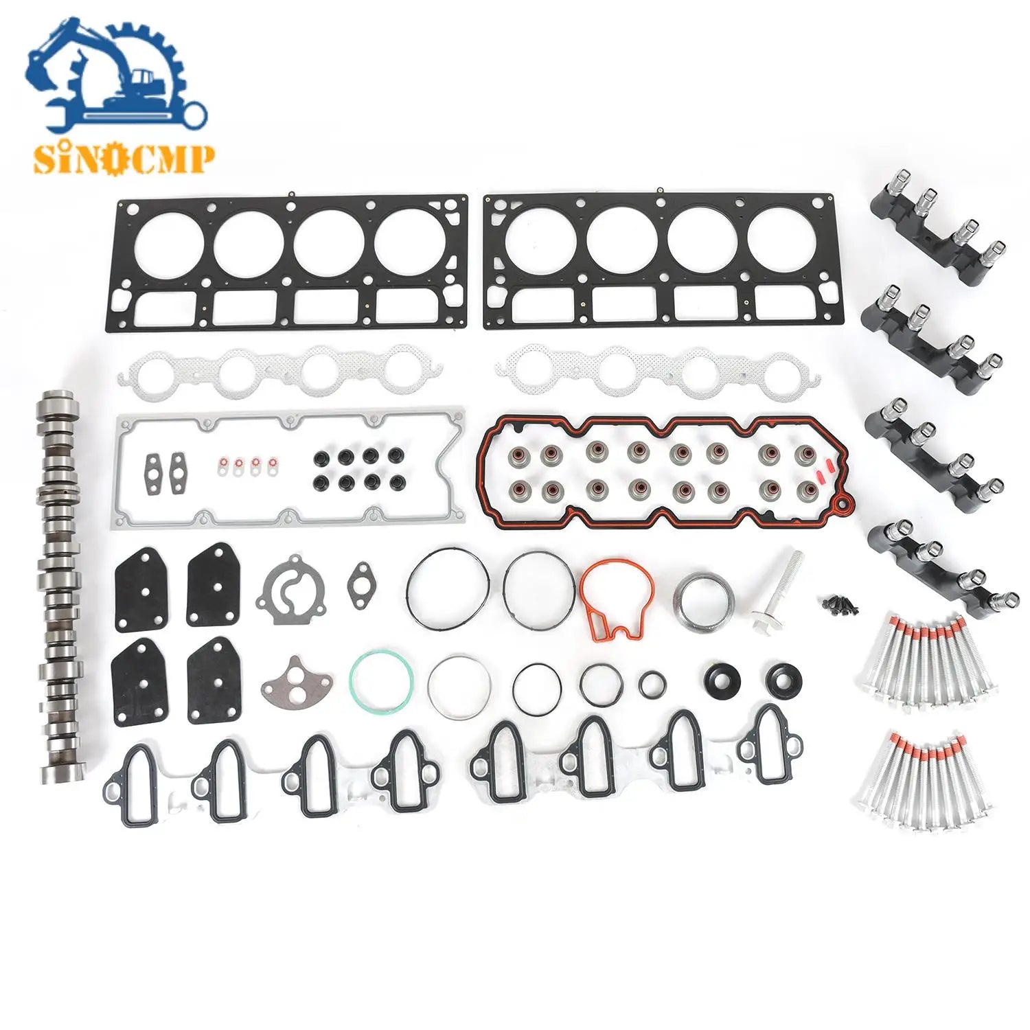 SINOCMP Camshaft Gasket Set Bolts Lifters For 2007-2013 Chevy Silverado GMC 5.3L Gen IV En