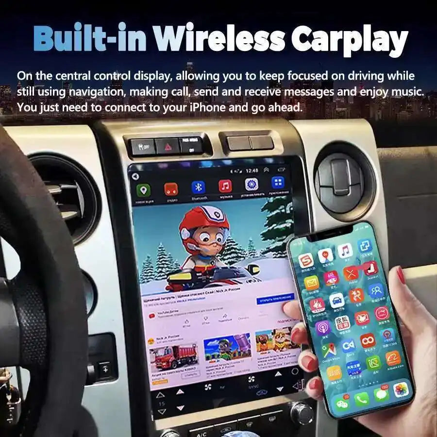 13Inch Radio Android CarPlay For Ford F150 F-150 For Ford Raptor 2009-2012 2013-2014 Car A | AUTOKITSHOP