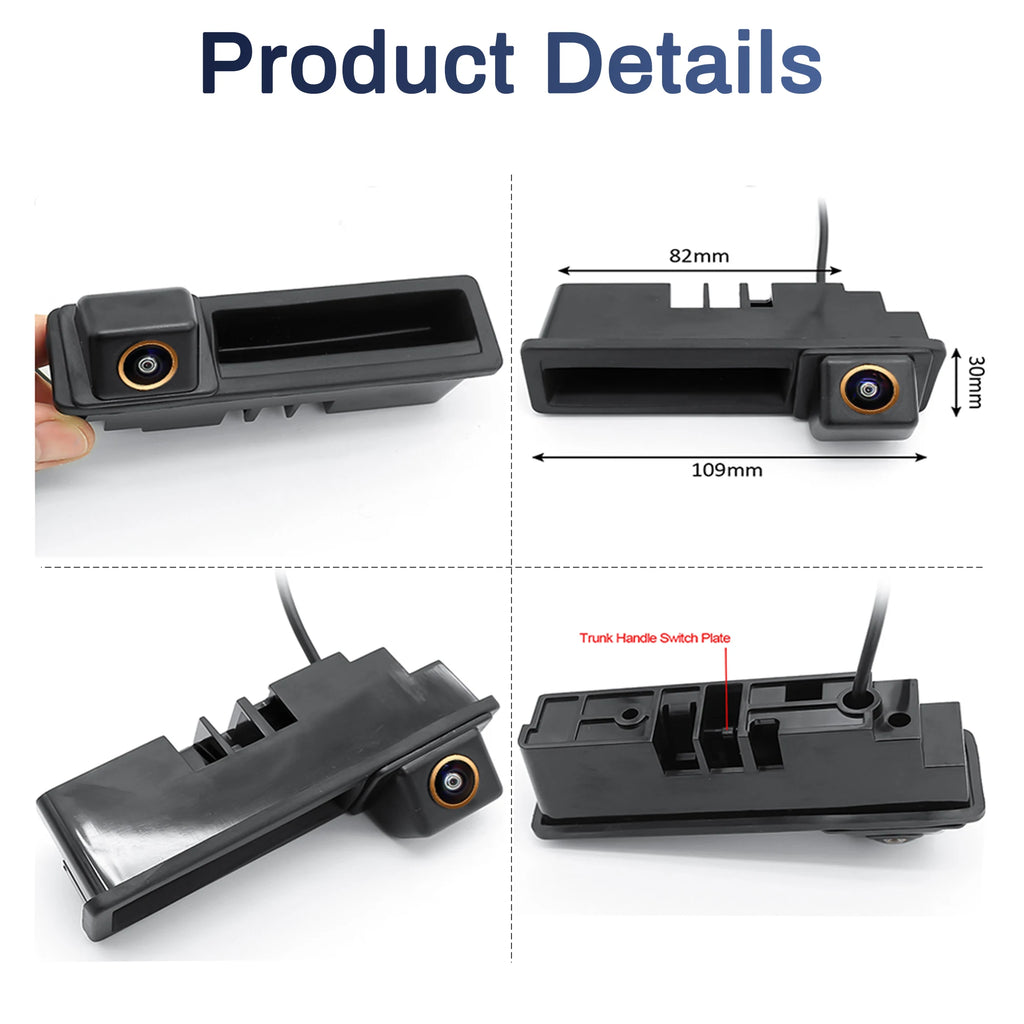Trunk Handle Camera For Audi A1 A3 A4 A6 A6L S5 Q5 Q7 2008-2012 170 Degree Fish Eye Lens C