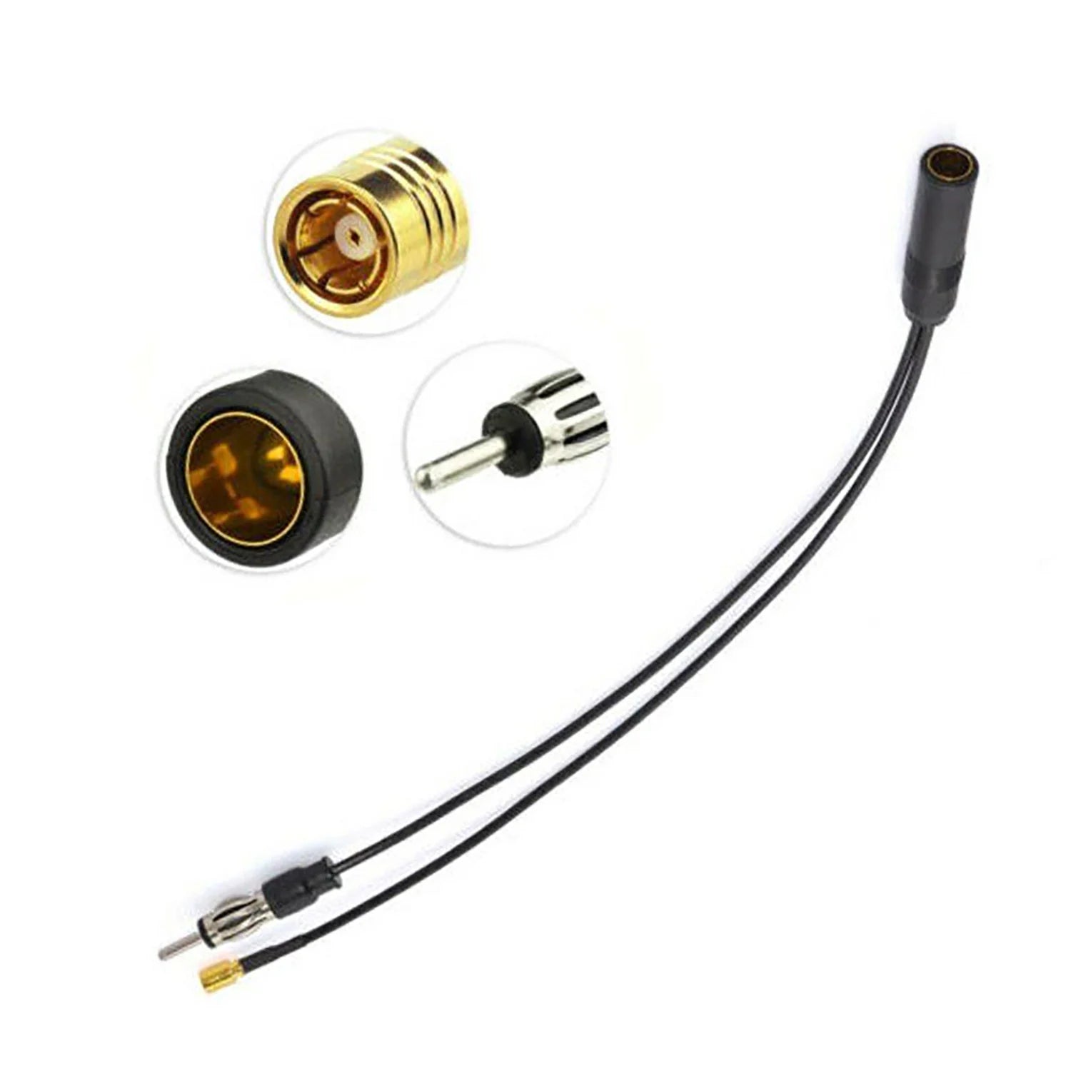 DAB & FM / AM Car Radio Aerial Active Antenna SMB DIN Splitter Adapter Cable Compatible DA
