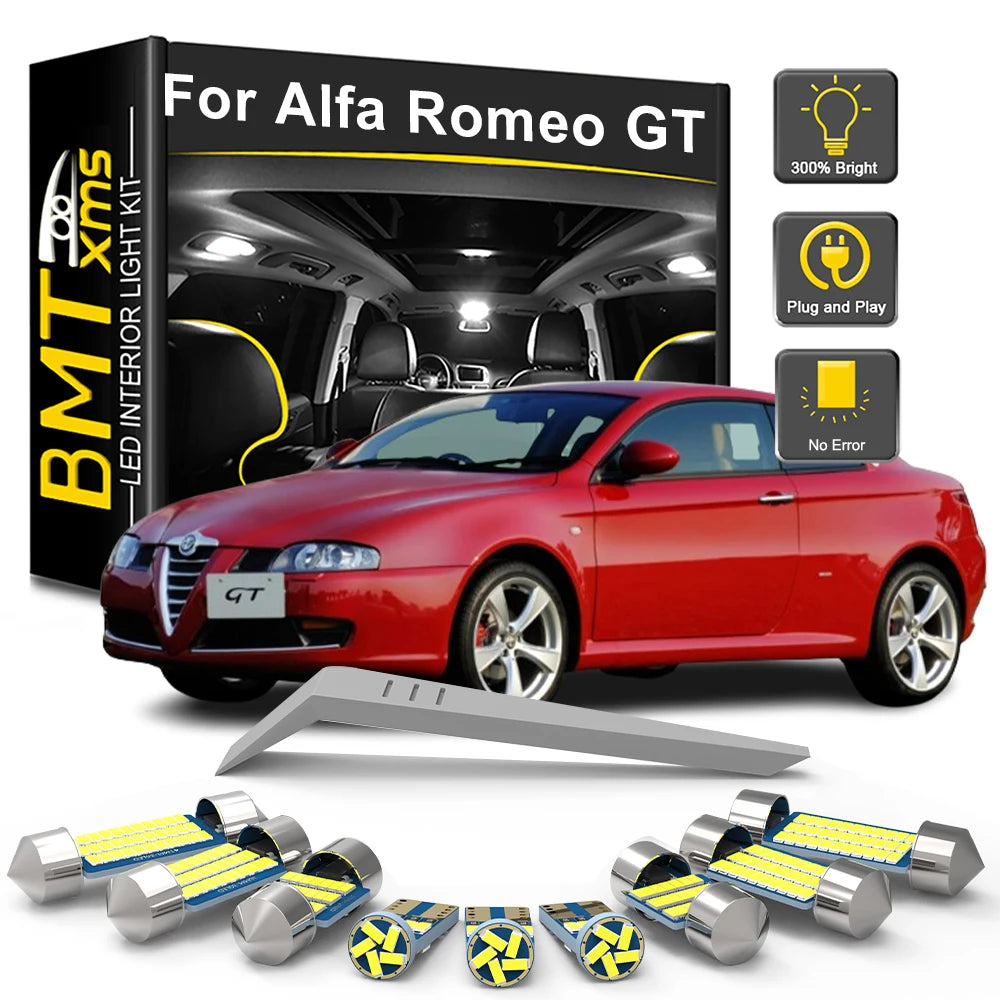 8-Piece LED Interior Light Kit for Alfa Romeo GT - Canbus Error-Free Bulbs | AUTOKITSHOP