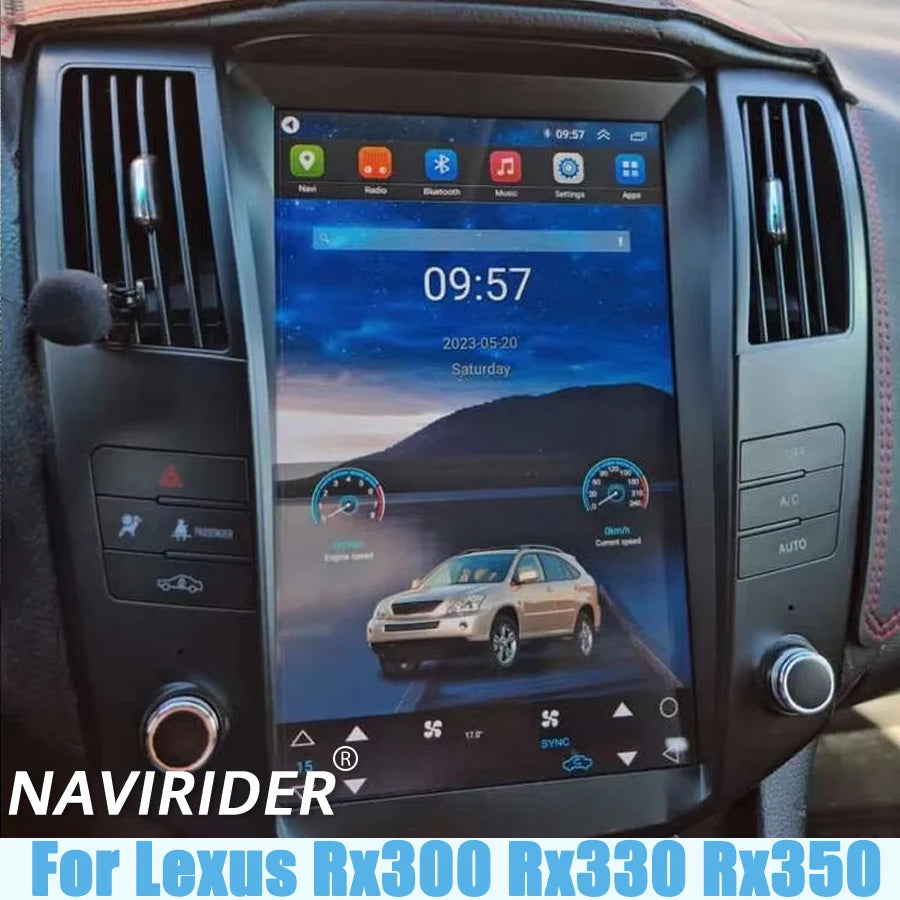 For Lexus Rx300 Rx330 Rx350 2004-2007 Toyota HarrierCarplay 12.8" Vertical Screen Android