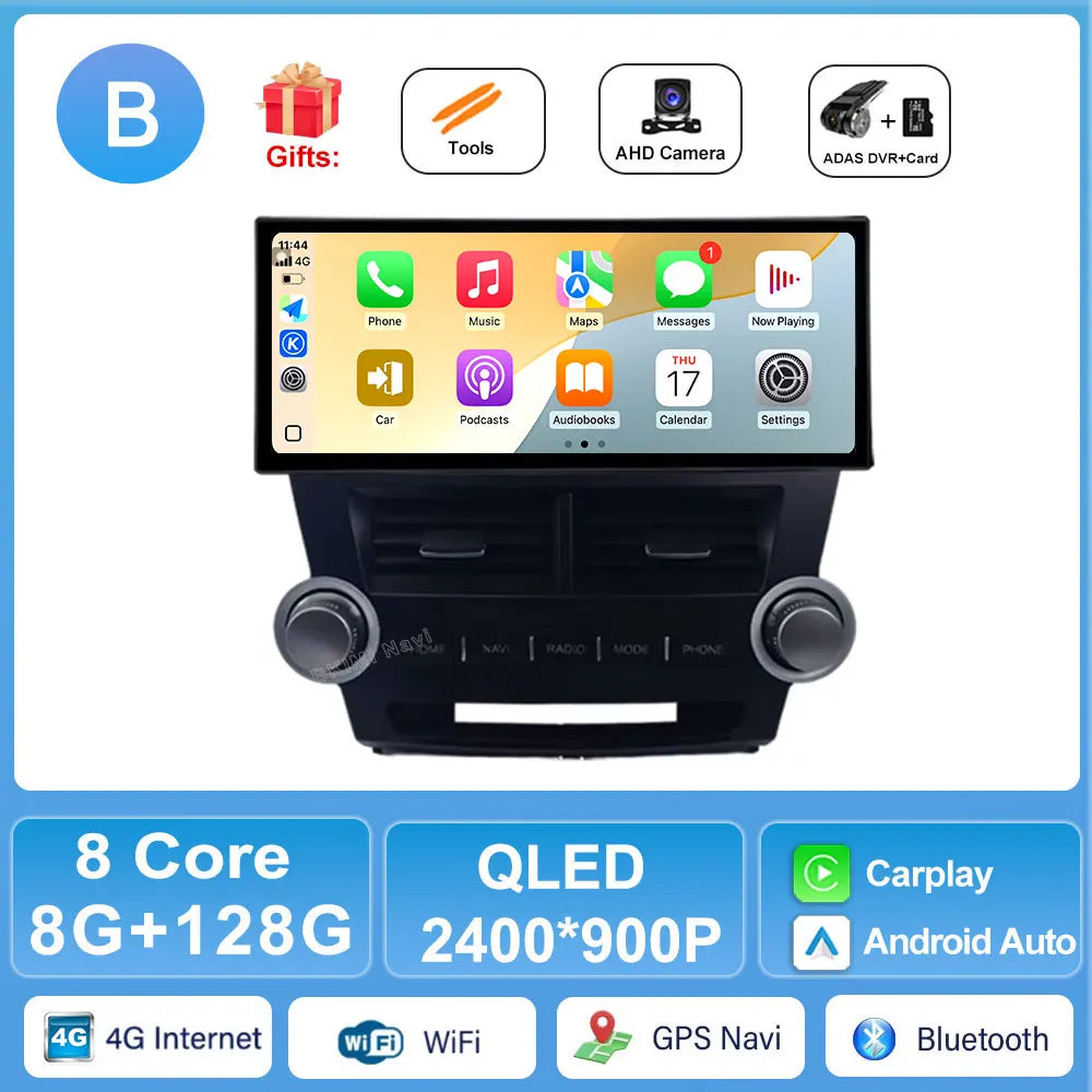Toyota Highlander 2011-2014 Android Auto CarPlay Stereo with GPS & DSP | AUTOKITSHOP