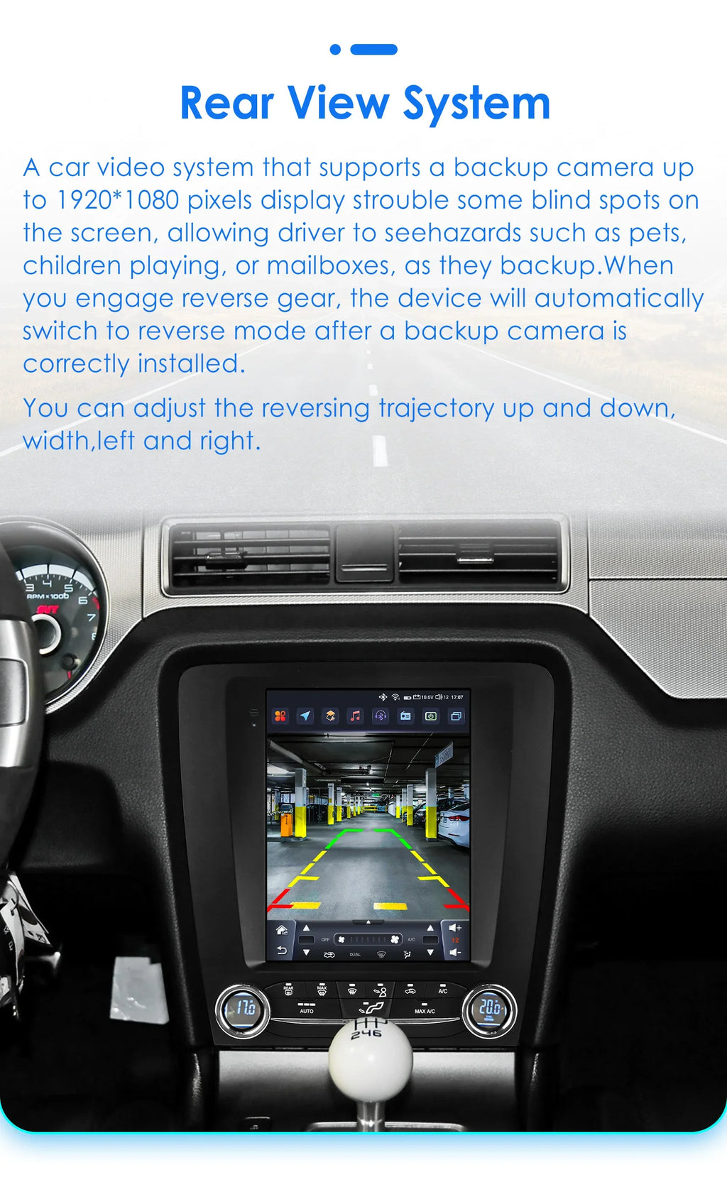 9.7"Android 13 Auto Car radio GPS Stereo for FORD Mustang 2010-2014 multimedia player 4G 8