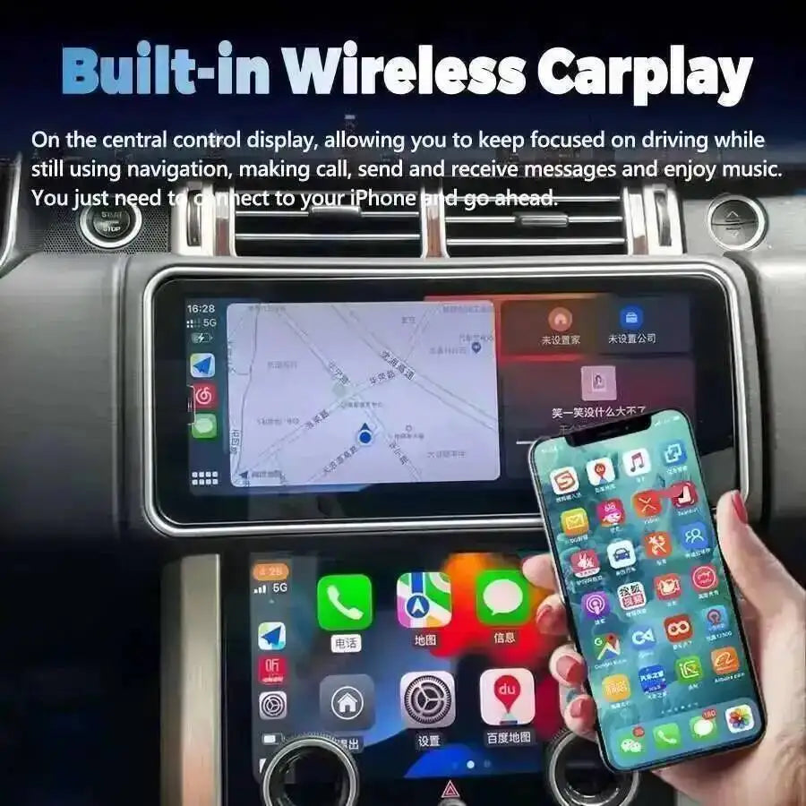 Android 15 Multimedia Video Player Stereo GPS Auto Screen Carplay For Land Rover Range Rov