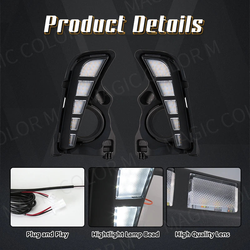LED Daytime Running Light For Toyota Highlander 2017 2018 2019 DRL Front Bumper Daylights  | AUTOKITSHOP