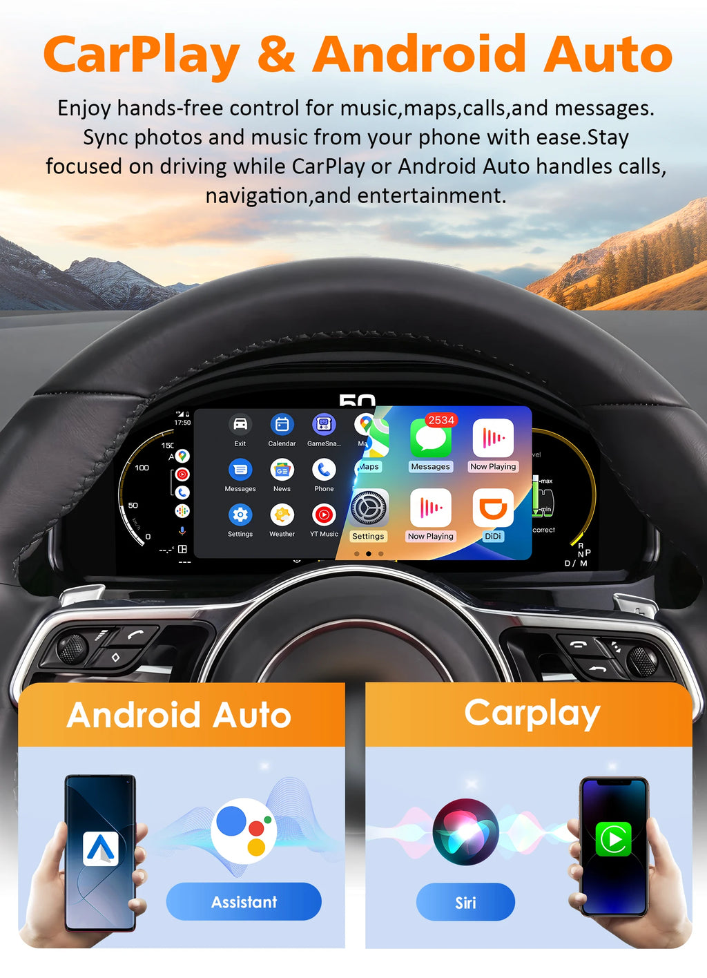 1920*720 Car Diqital Instrument Cluster For Porsche Cayenne 2011-2017 Dashboard Display Vi
