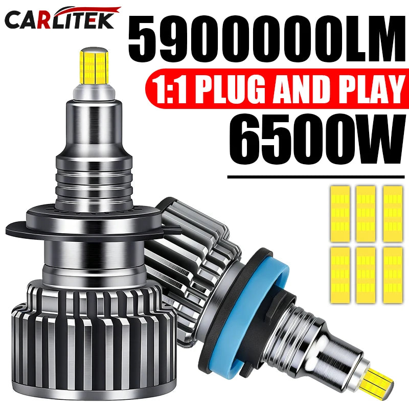 6500W H7 LED Light Bulbs H1 H8 H11 LED Headlight Canbus HB3 9005 HB4 9006 9012 H27 880 881