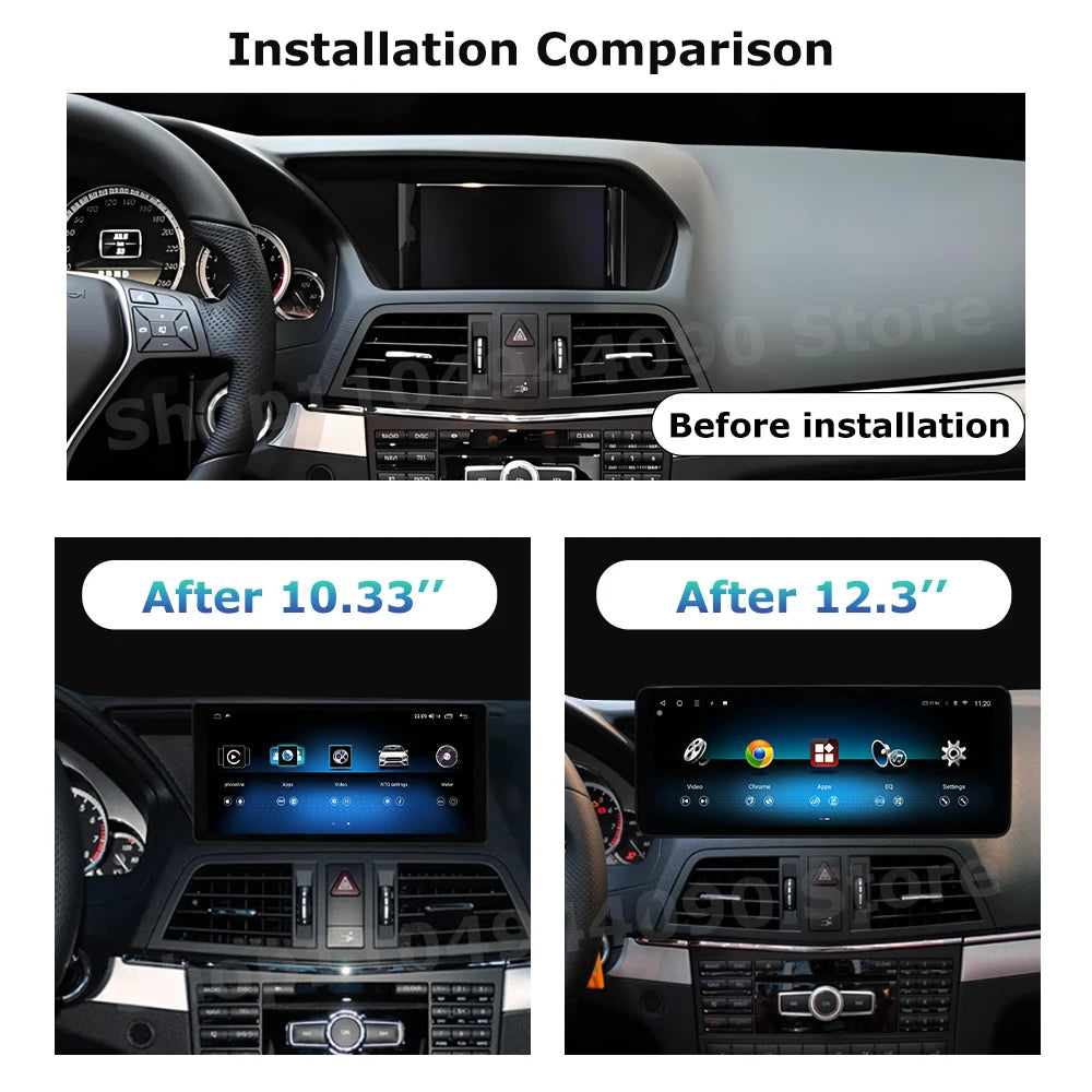 Android 14 for Mercedes Benz E Class C207 W207 A207 2009 - 2016 Car Stereo Radio Multimedi
