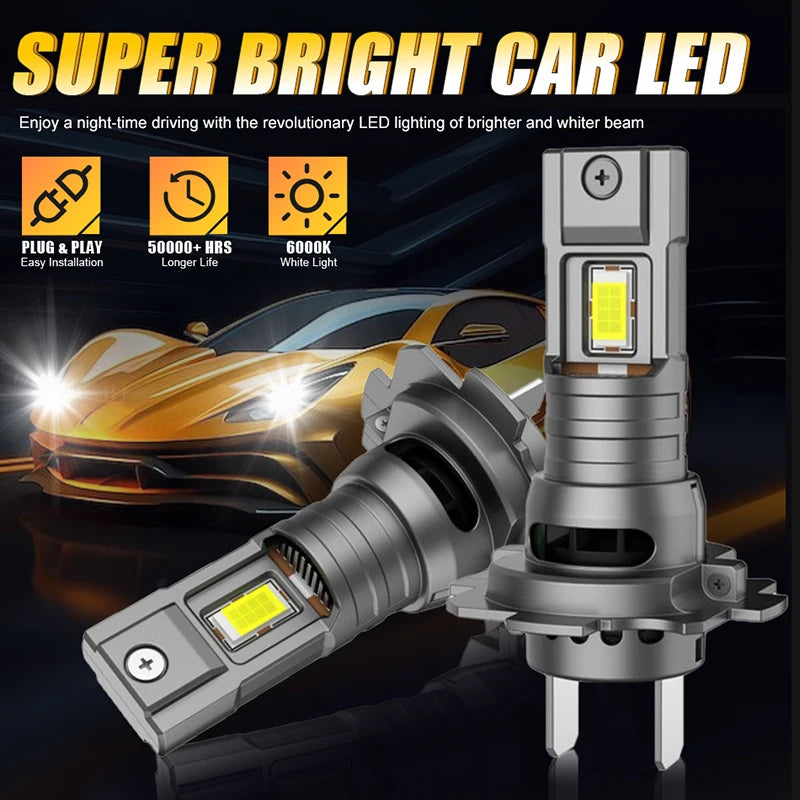 3500000LM 3000W H7 LED Headlight Canbus No Error 1:1 Size 12V Mini Diode Plug&Play 16PCS 8