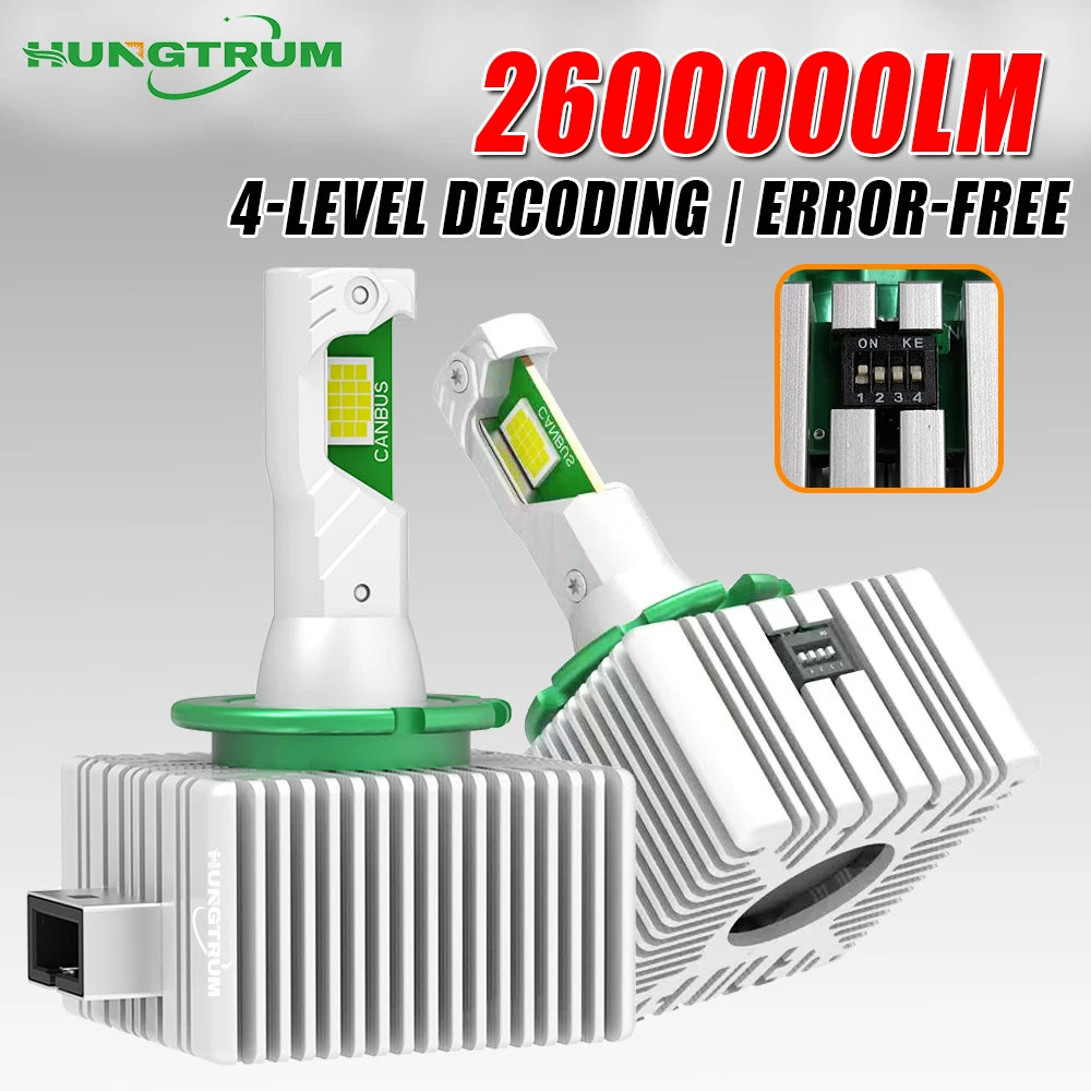 D1S D3S LED Headlight 4 Level Decoding CANBUS Error Free Headlamp D1R D2S D2R D3R D4S D4R