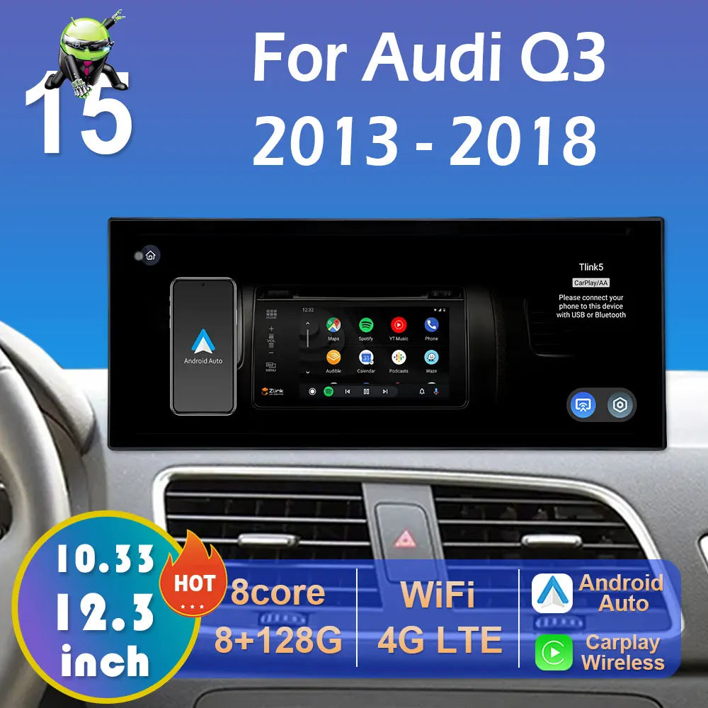 Wireless Carplay for Audi Q3 2013 2014 2015 2016 2017 2018 Car Video Multimedia Player And | AUTOKITSHOP