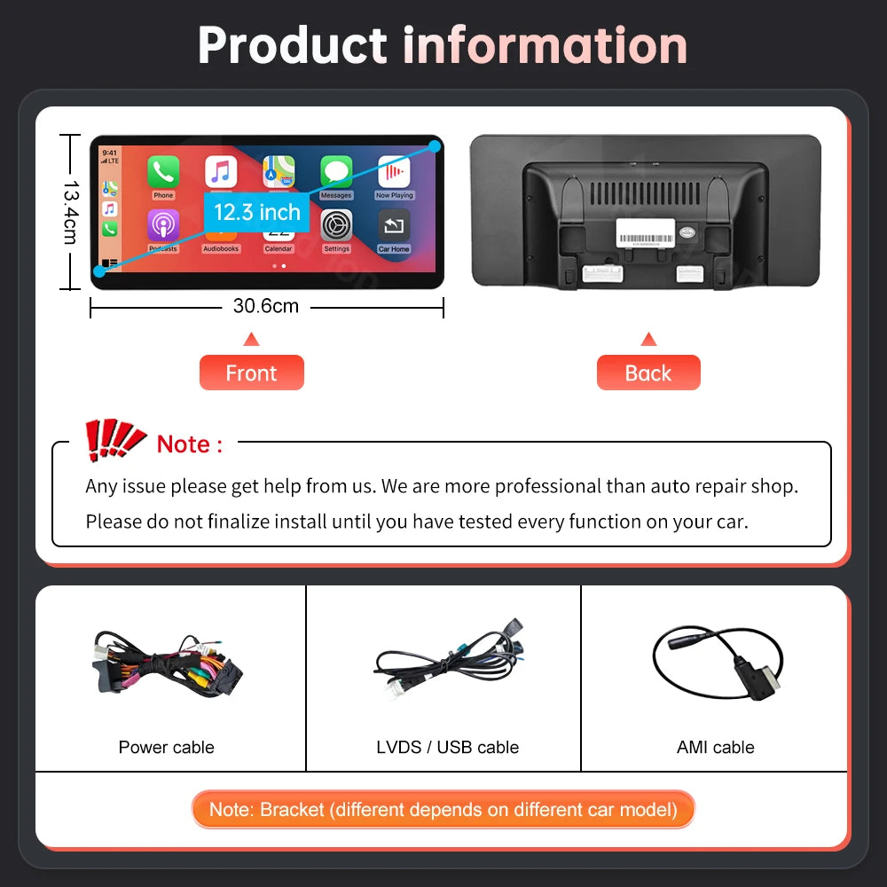 CN 12.3 Ultra-thin Linux Screen Multimedia Display For Mercedes Benz C Class W204 2008-201 | AUTOKITSHOP