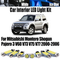 8-Piece LED Interior Light Kit for Mitsubishi Montero Shogun Pajero 3 V60 V73 V75 V77 2000 -2003 - Canbus Dome Map Do...