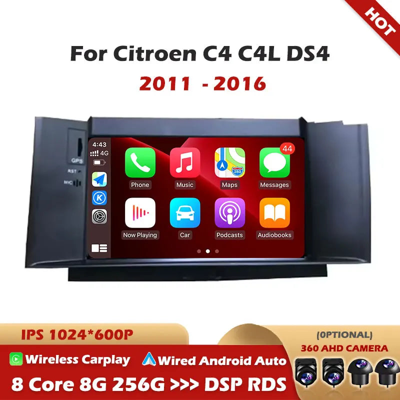 For Citroen C4 C4L DS4 2011 2012 - 2016 7'' Android 15 Multimedia Android Car Radio lounge