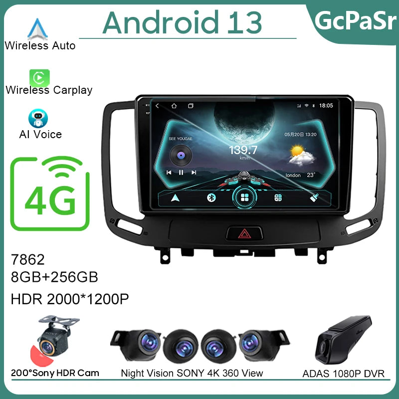 Car Android For Infiniti G4 G25 G35 G37 2006 - 2013 Auto Radio Stereo Head Unit Multimedia