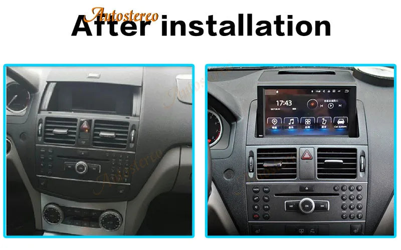 8 Inch Android 13 For Mercedes Benz C Class W204 2007-2010 Car GPS Navigation Multimedia P
