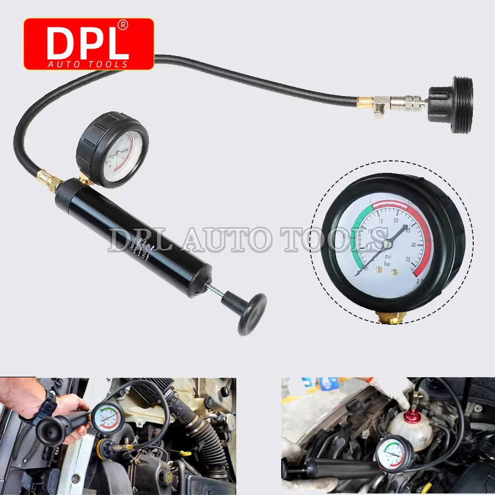 Water Tank Leak Detection Detector Tool Radiator Pressure Tester Vacuum Type Cooling System Test - Automotive LED Light