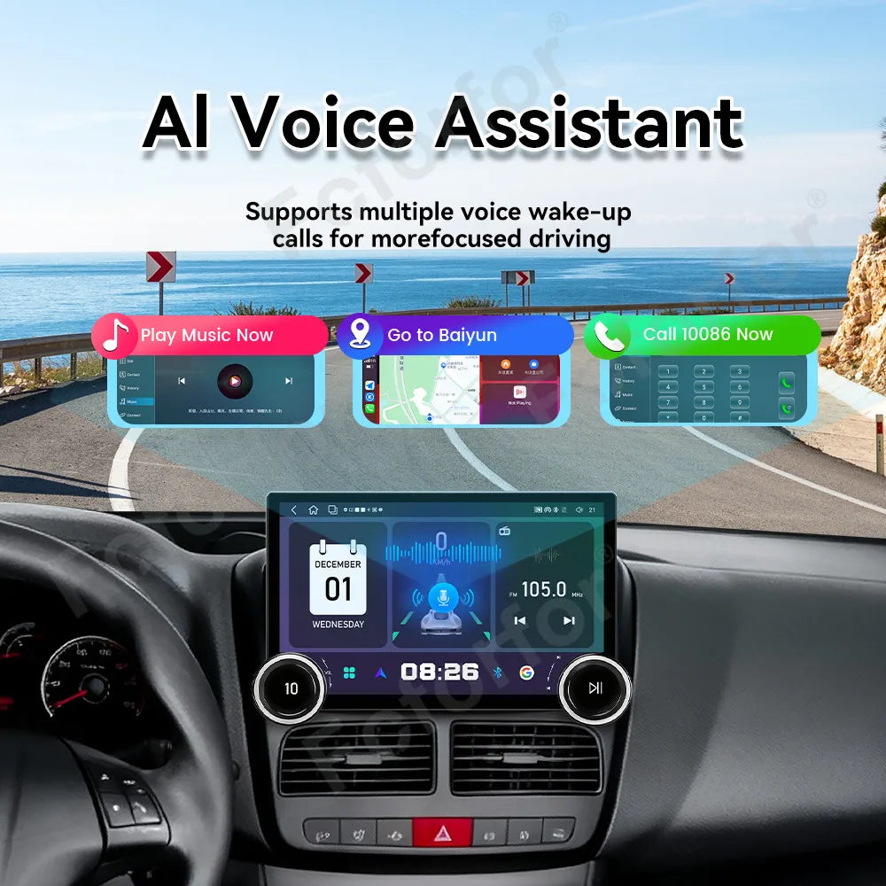 Ultra Large 11.5 Inch HD Touch Screen Android 15 Car Stereo Wireless CarPlay GPS Navi Auto