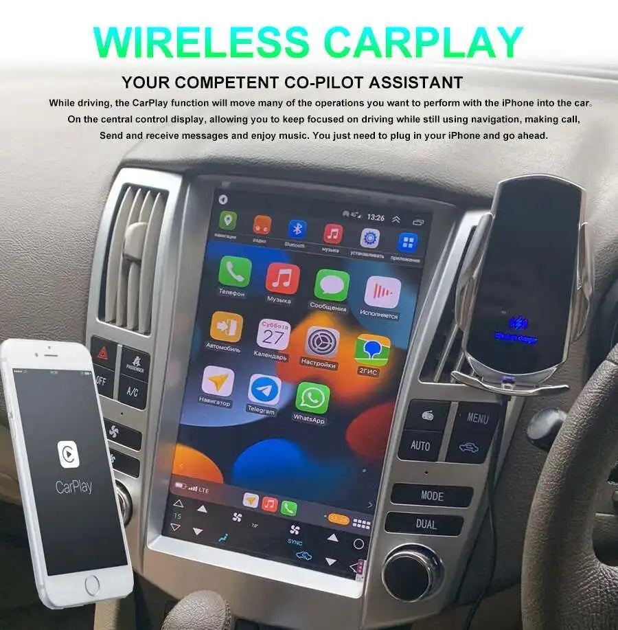 Right steering wheel Car Video Player GPS Navigation Android Screen For Lexus RX RX300 RX3