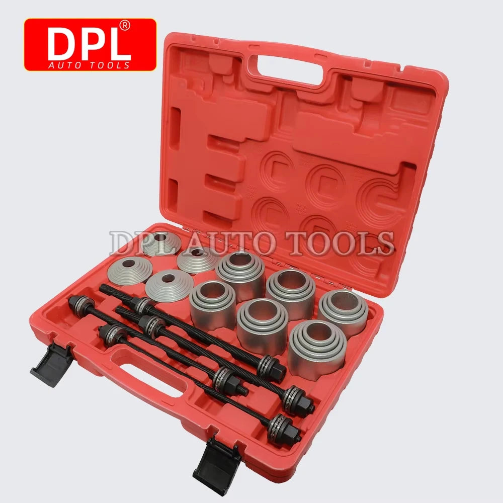 28pcs Press and Pull Sleeve Kit Remove Bushes Bushing Bearings Seals Removal Insertion Tool Set - Automotive LED Light