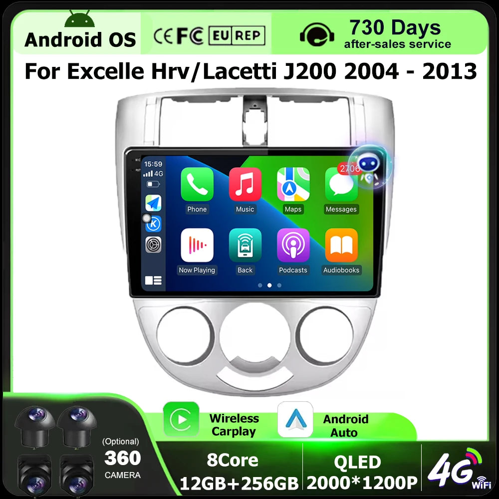 Android 16 Auto For Chevrolet Lacetti J200 Buick Excelle HRV 2004 - 2013 Car Radio Multime