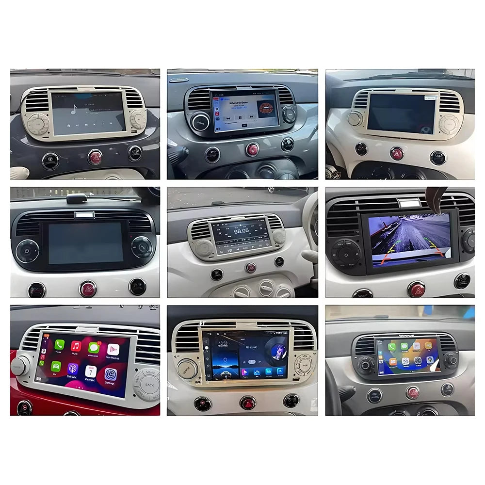 Android 16 For Fiat 500 2007-2015 Carplay Navigation Wireless Android Touch Screen Wifi Au | AUTOKITSHOP
