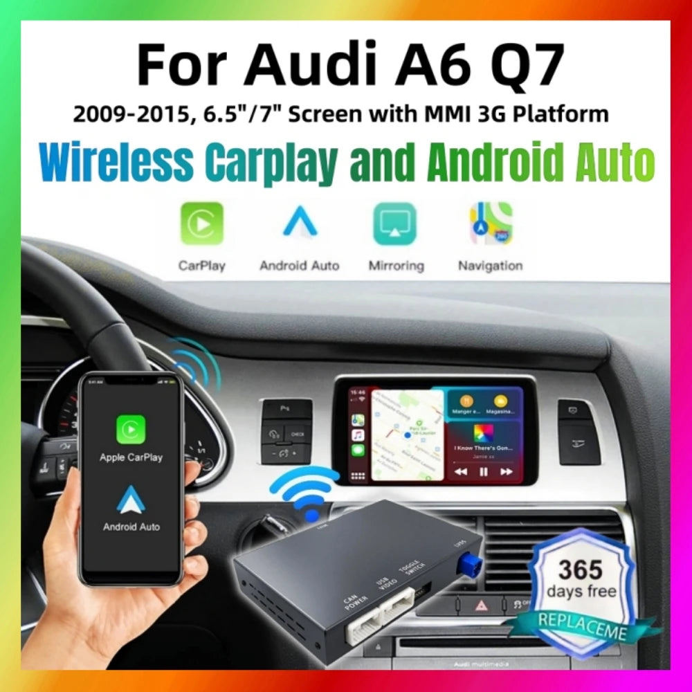 OEM Screen Upgrade Decoder Box for Audi A6,Q7 2009-2015, 6.5"/7" Screen, MMI 3G with CarPl | AUTOKITSHOP
