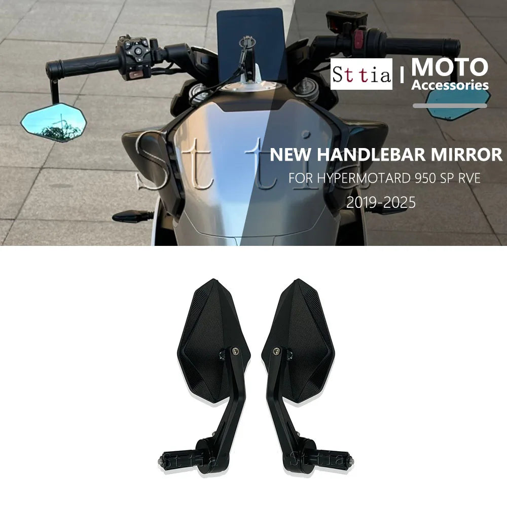 For Ducati Hypermotard 950 SP RVE 2019-2025 HYPERMOTARD 950 New Motorcycle Handlebar Rearview Mi - Automotive LED Light