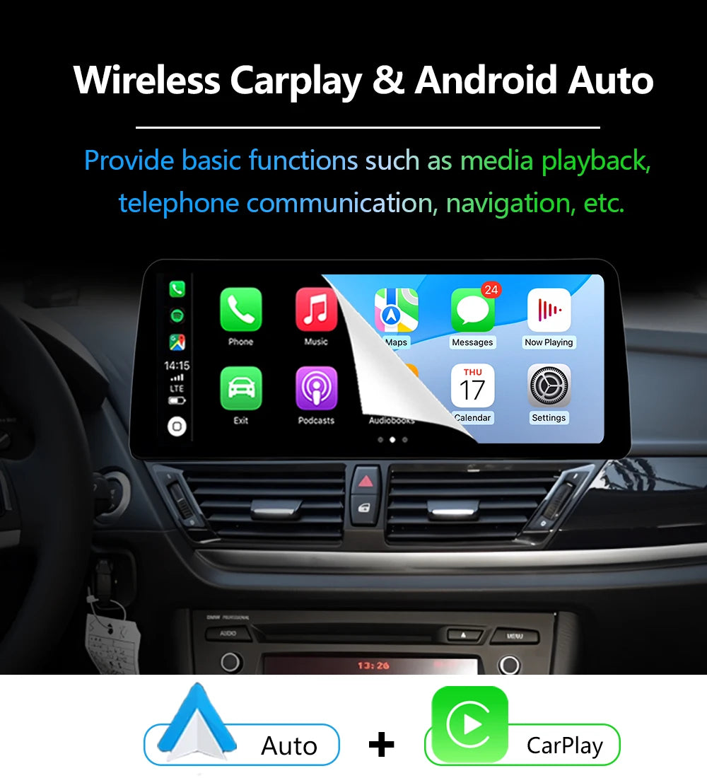 12.3" 8Core Android For BMW 5 Series F10 F11 2011-2017 Wireless CarPlay Car Raido Multimed