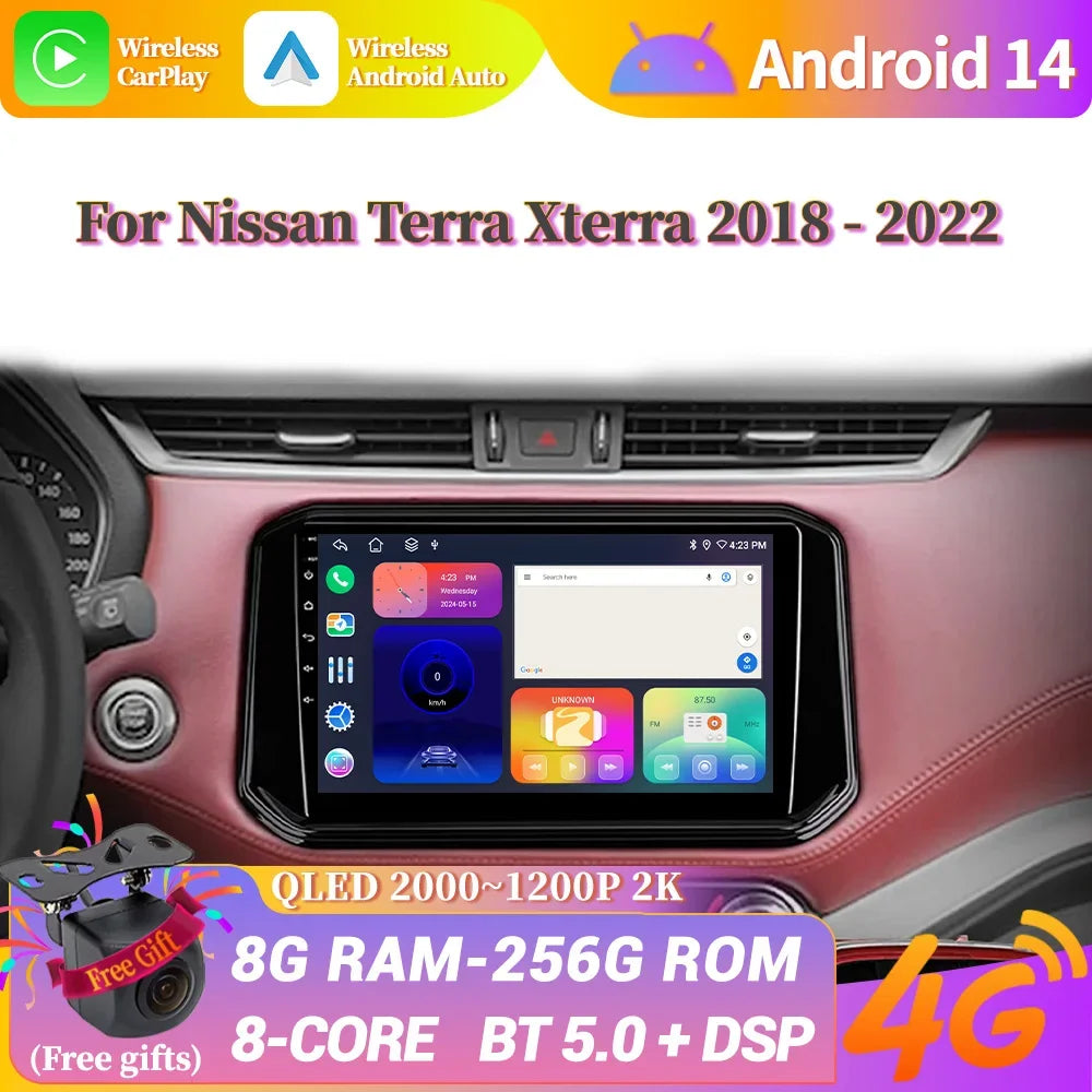 For Nissan Terra Xterra 2018-2022 Android 14 Car Radio Multimedia System player Stereo Aut