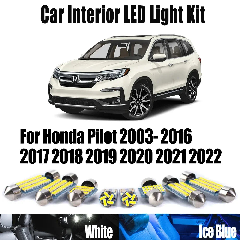 LED Interior Light Kit for Honda Pilot 2003- 2020 - Canbus Dome Map Door Trunk Bulbs | AUTOKITSHOP