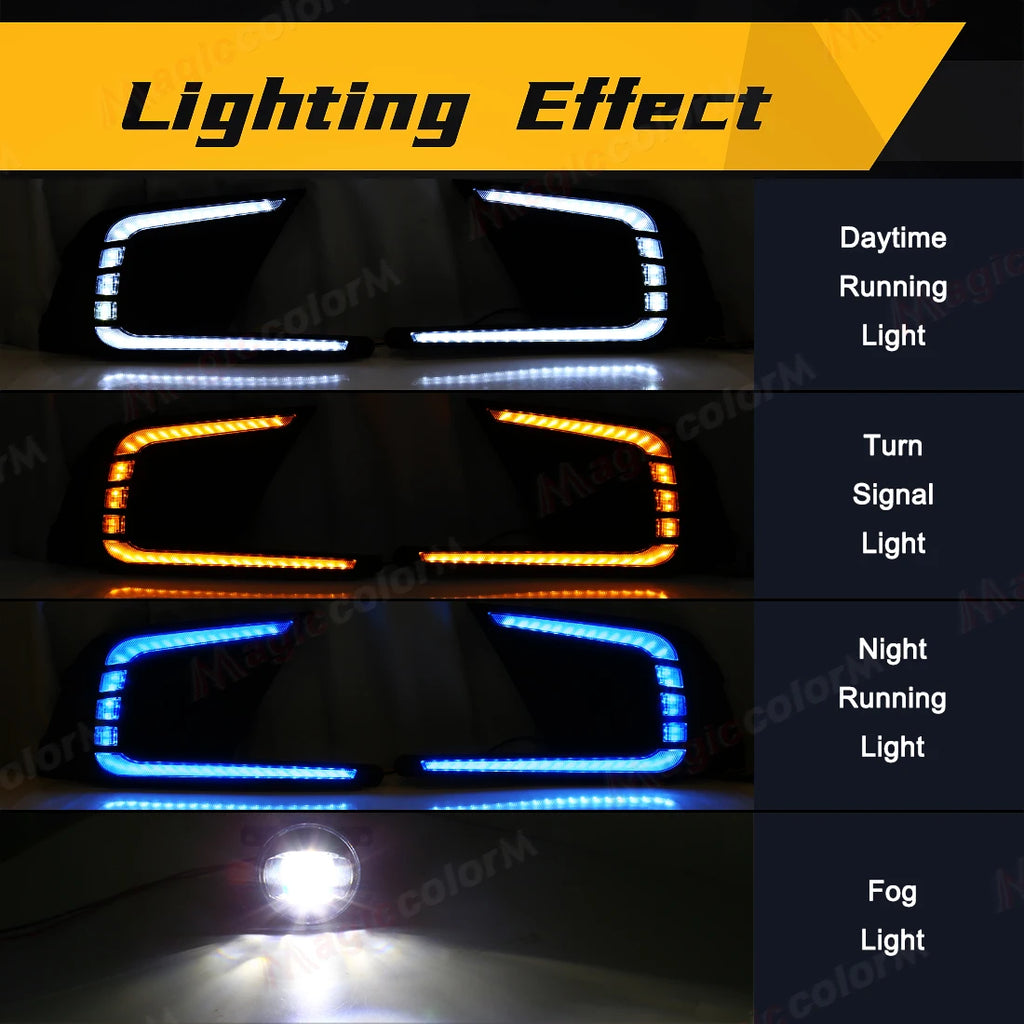 For Honda Civic 2021 2022 2023 Daytime Running Lights LED DRL Fog Lamps Front Bumper Dayli | AUTOKITSHOP